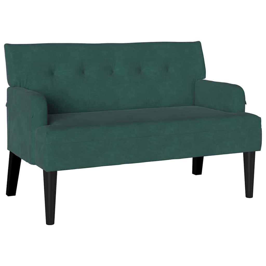 Καναπές Chesterfield Σκούρο Πράσινο 112 x 65,5 x 75 εκ. Βελούδο - Pakobazaar
