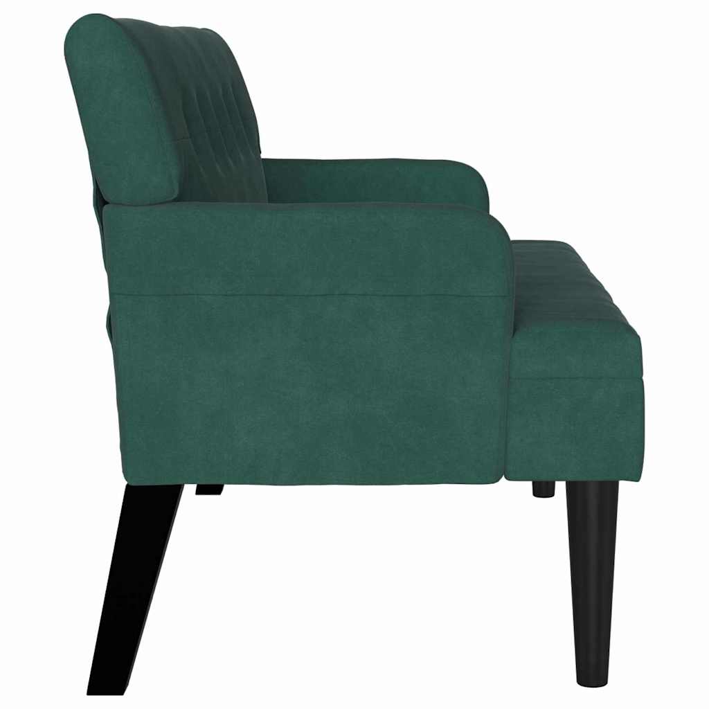 Καναπές Chesterfield Σκούρο Πράσινο 112 x 65,5 x 75 εκ. Βελούδο - Pakobazaar