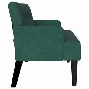 Καναπές Chesterfield Σκούρο Πράσινο 112 x 65,5 x 75 εκ. Βελούδο - Pakobazaar