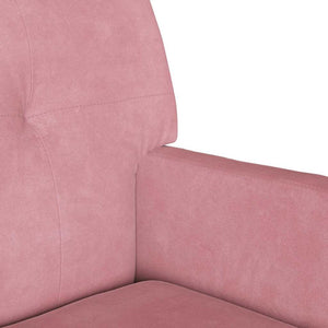 Καναπές Chesterfield Ροζ 112 x 65,5 x 75 εκ. Βελούδο - Pakobazaar