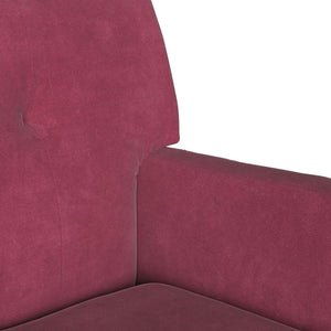 Καναπές Chesterfield Κόκκινο 112 x 65,5 x 75 εκ. Βελούδο - Pakobazaar