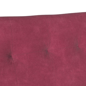 Καναπές Chesterfield Κόκκινο 112 x 65,5 x 75 εκ. Βελούδο - Pakobazaar