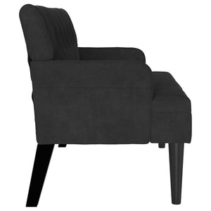 Καναπές Chesterfield Μαύρο 112 x 65,5 x 75 εκ. Βελούδο