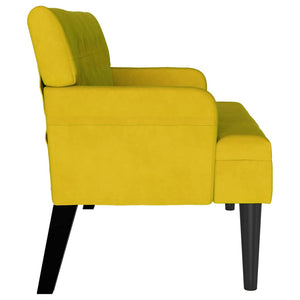 Καναπές Chesterfield Κίτρινο 112 x 65,5 x 75 εκ. Βελούδο - Pakobazaar