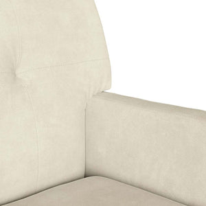 Καναπές Chesterfield Κρεμ 112 x 65,5 x 75 εκ. Βελούδο - Pakobazaar