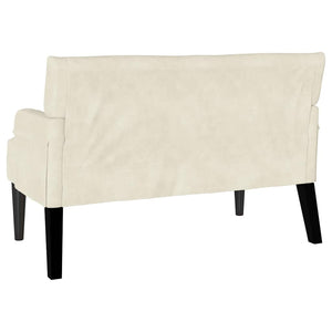 Καναπές Chesterfield Κρεμ 112 x 65,5 x 75 εκ. Βελούδο - Pakobazaar