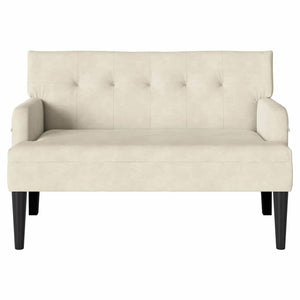 Καναπές Chesterfield Κρεμ 112 x 65,5 x 75 εκ. Βελούδο - Pakobazaar