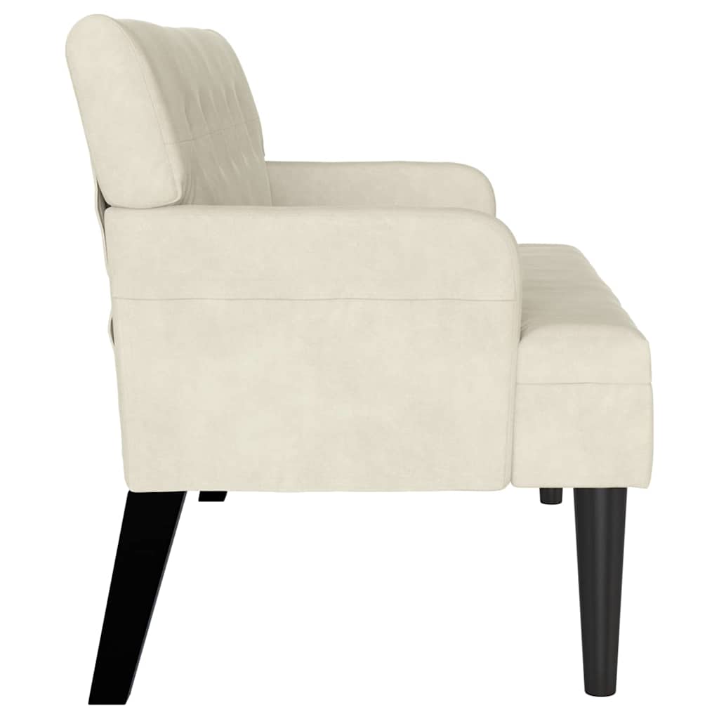 Καναπές Chesterfield Κρεμ 112 x 65,5 x 75 εκ. Βελούδο - Pakobazaar