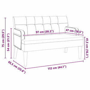 Καναπές Chesterfield Μπλε 112 x 65,5 x 75 εκ. Βελούδο - Pakobazaar