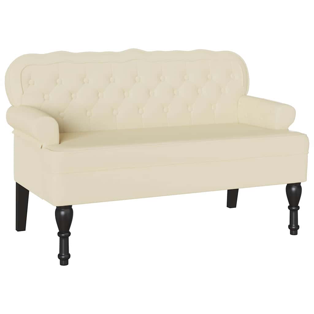 Καναπές Chesterfield Κρεμ 119,5 x 64,5 x 75 εκ. Τεχνητό Δέρμα - Pakobazaar