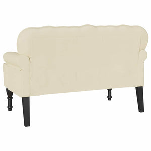 Καναπές Chesterfield Κρεμ 119,5 x 64,5 x 75 εκ. Τεχνητό Δέρμα - Pakobazaar