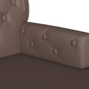 Καναπές Chesterfield Καφέ 119,5 x 64,5 x 75 εκ. Τεχνητό Δέρμα - Pakobazaar
