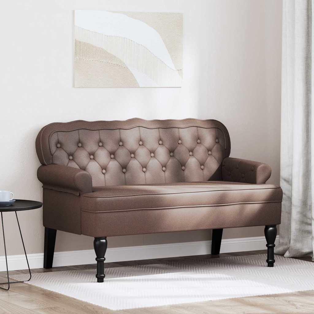 Καναπές Chesterfield Καφέ 119,5 x 64,5 x 75 εκ. Τεχνητό Δέρμα - Pakobazaar