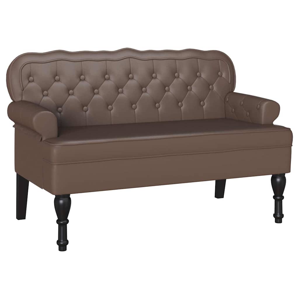 Καναπές Chesterfield Καφέ 119,5 x 64,5 x 75 εκ. Τεχνητό Δέρμα - Pakobazaar