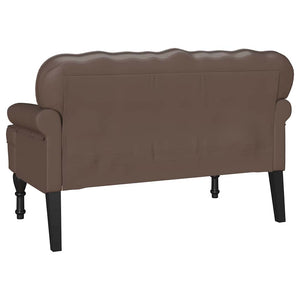 Καναπές Chesterfield Καφέ 119,5 x 64,5 x 75 εκ. Τεχνητό Δέρμα - Pakobazaar