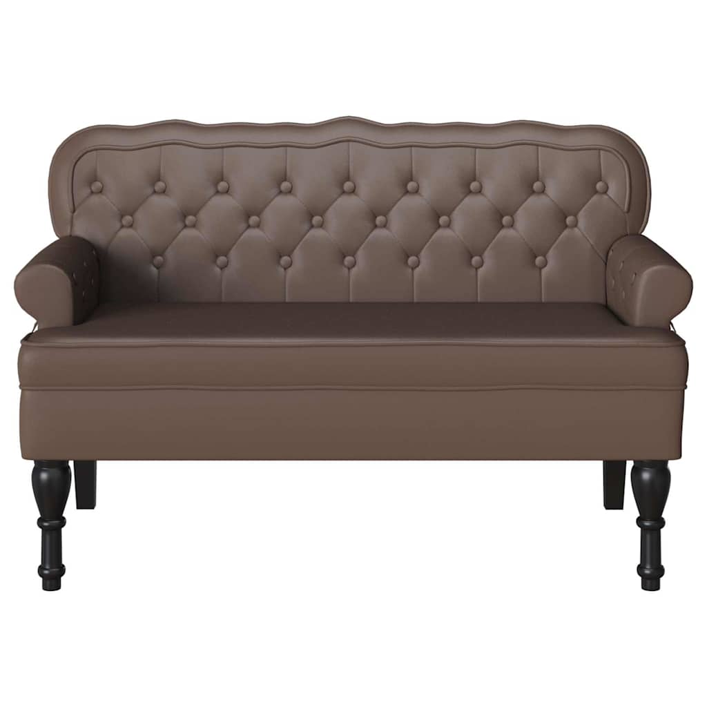 Καναπές Chesterfield Καφέ 119,5 x 64,5 x 75 εκ. Τεχνητό Δέρμα - Pakobazaar