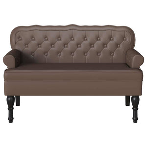Καναπές Chesterfield Καφέ 119,5 x 64,5 x 75 εκ. Τεχνητό Δέρμα - Pakobazaar