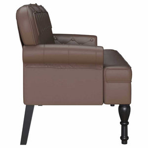 Καναπές Chesterfield Καφέ 119,5 x 64,5 x 75 εκ. Τεχνητό Δέρμα - Pakobazaar