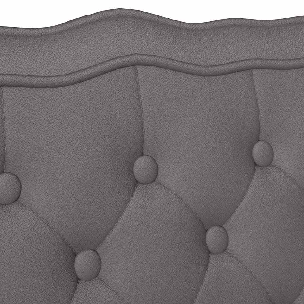 Καναπές Chesterfield Γκρι 119,5 x 64,5 x 75 εκ. Τεχνητό Δέρμα - Pakobazaar