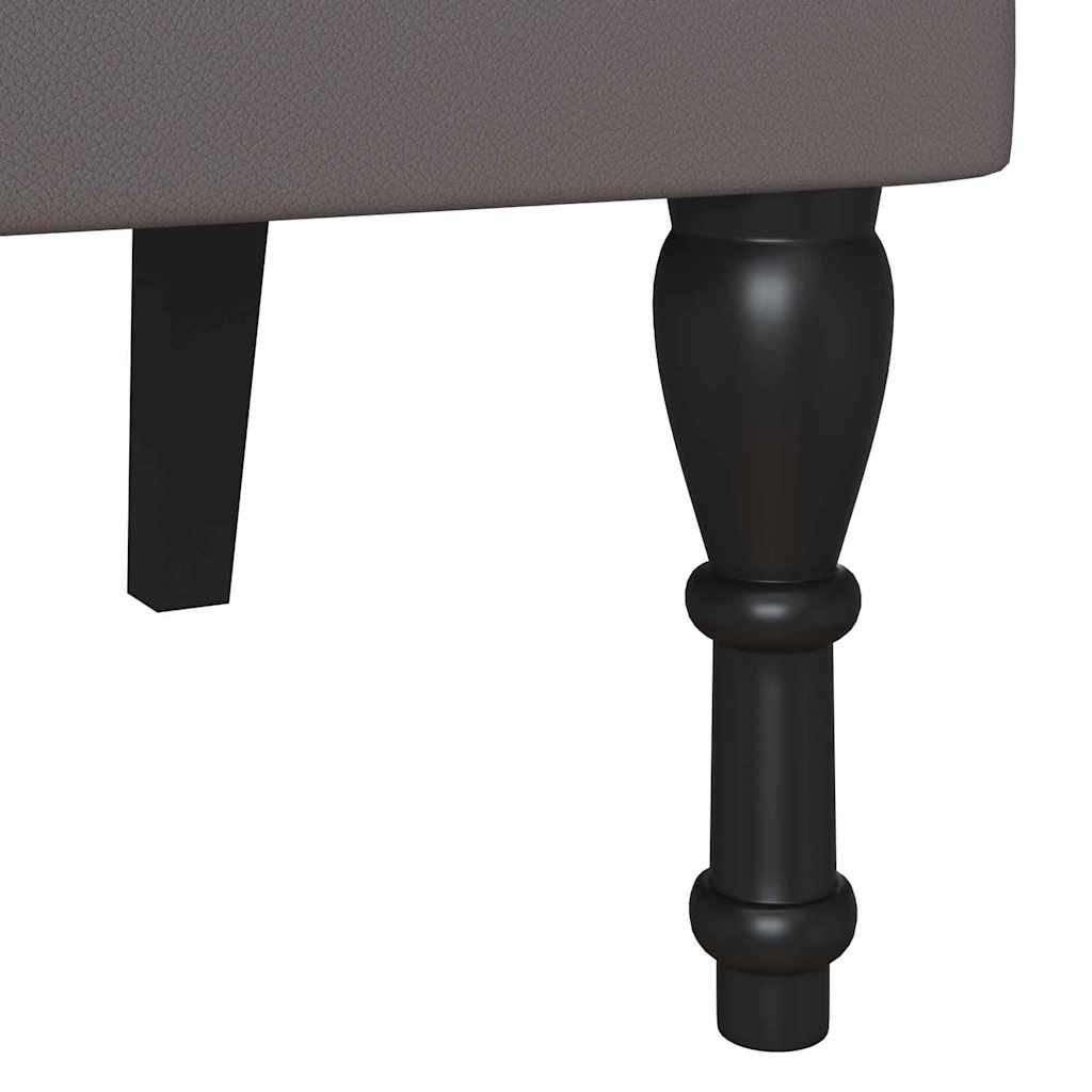 Καναπές Chesterfield Γκρι 119,5 x 64,5 x 75 εκ. Τεχνητό Δέρμα - Pakobazaar