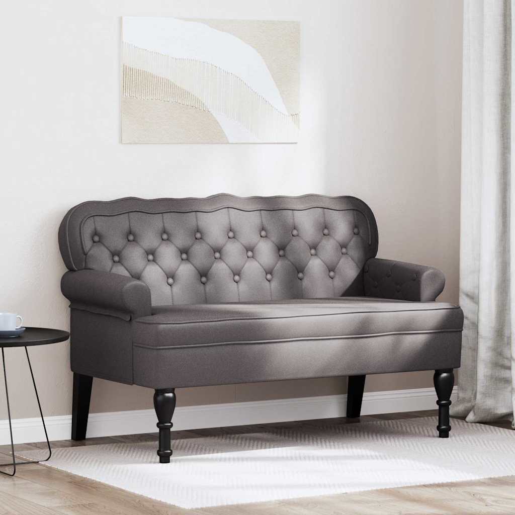 Καναπές Chesterfield Γκρι 119,5 x 64,5 x 75 εκ. Τεχνητό Δέρμα - Pakobazaar