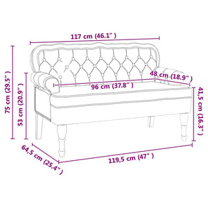 Καναπές Chesterfield Καπουτσίνο 119,5 x 64,5 x 75 εκ. - Pakobazaar