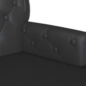 Καναπές Chesterfield Μαύρο 119,5 x 64,5 x 75 εκ. Τεχνητό Δέρμα - Pakobazaar
