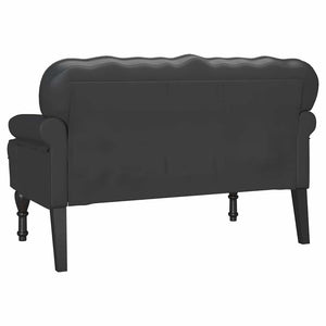 Καναπές Chesterfield Μαύρο 119,5 x 64,5 x 75 εκ. Τεχνητό Δέρμα - Pakobazaar