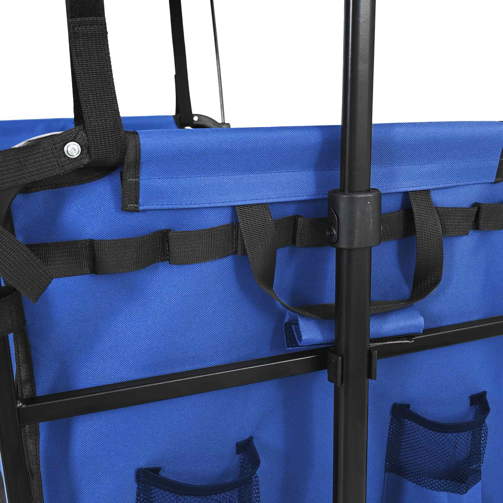Αναδιπλούμενο Τρόλεϊ Χειρός Μαύρο 105 x 56.5 x 116 εκ. - Pakobazaar