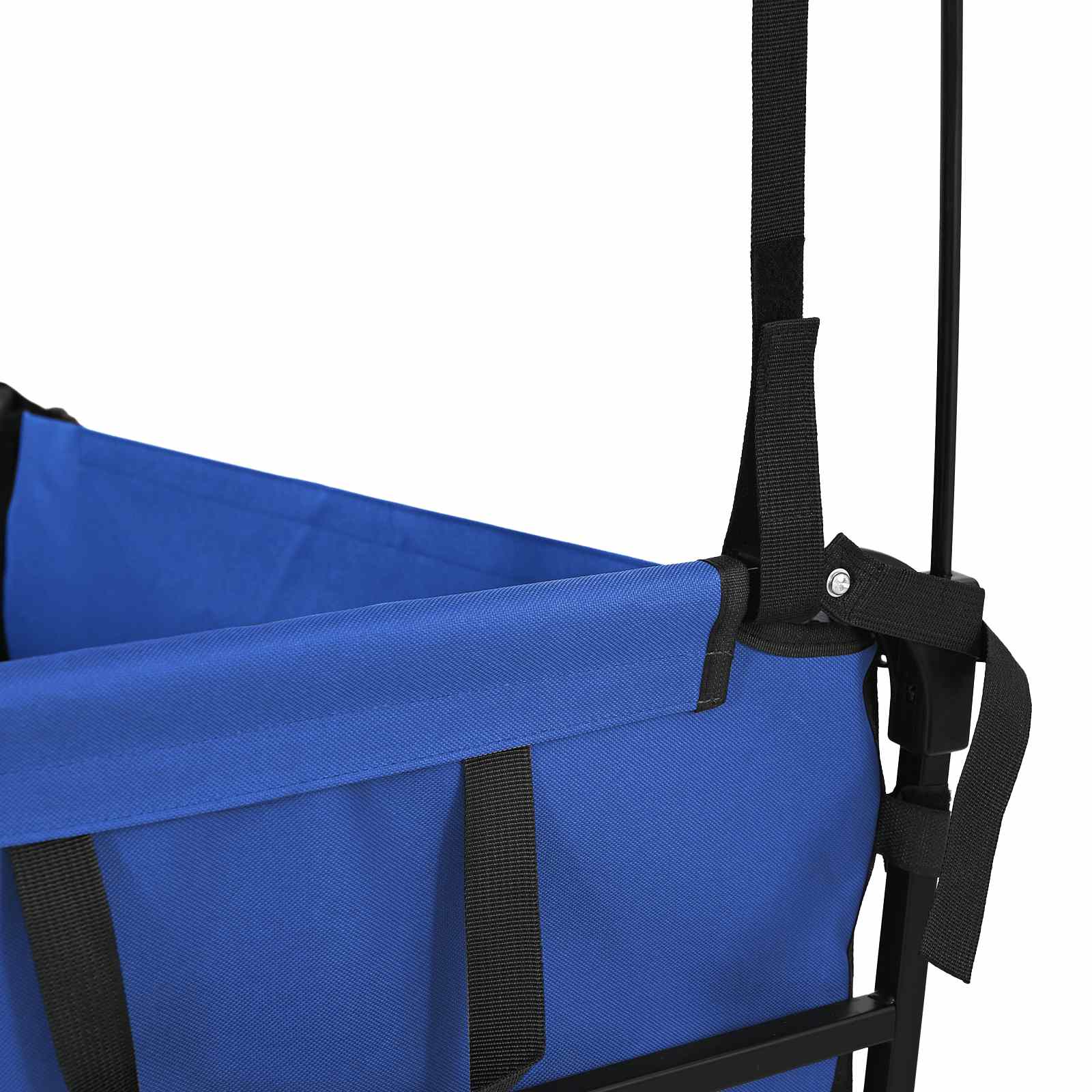 Αναδιπλούμενο Τρόλεϊ Χειρός Μαύρο 105 x 56.5 x 116 εκ. - Pakobazaar