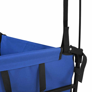 Αναδιπλούμενο Τρόλεϊ Χειρός Μαύρο 105 x 56.5 x 116 εκ. - Pakobazaar