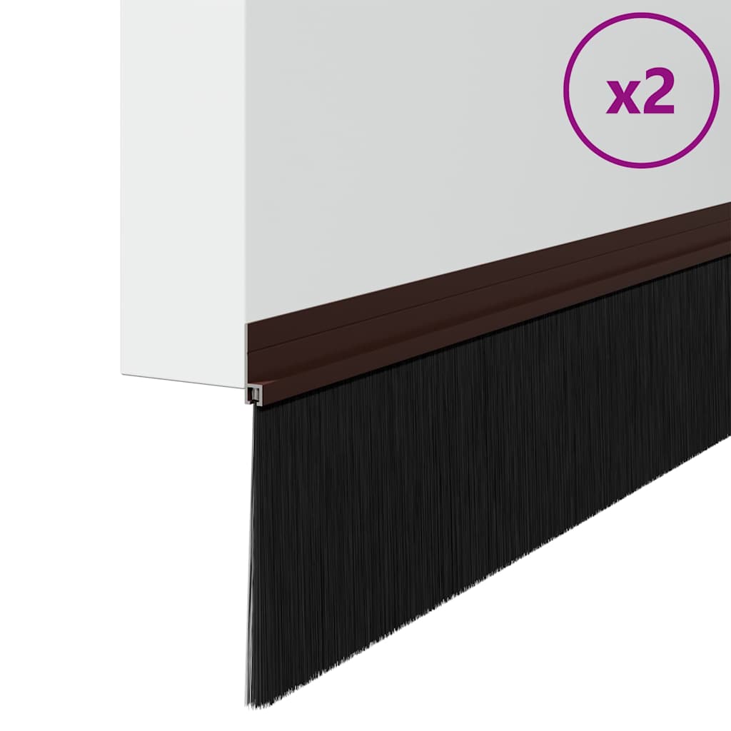 Αυτοκόλλητες σφραγίδες πόρτας 2 pcs Καφέ 100 cm