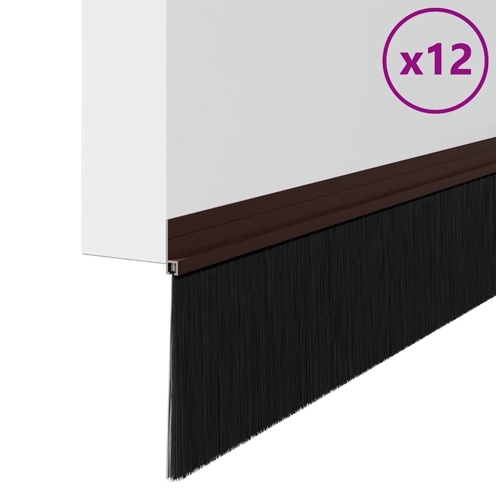Αυτοκόλλητες σφραγίδες πόρτας 12 pcs Καφέ 100 cm