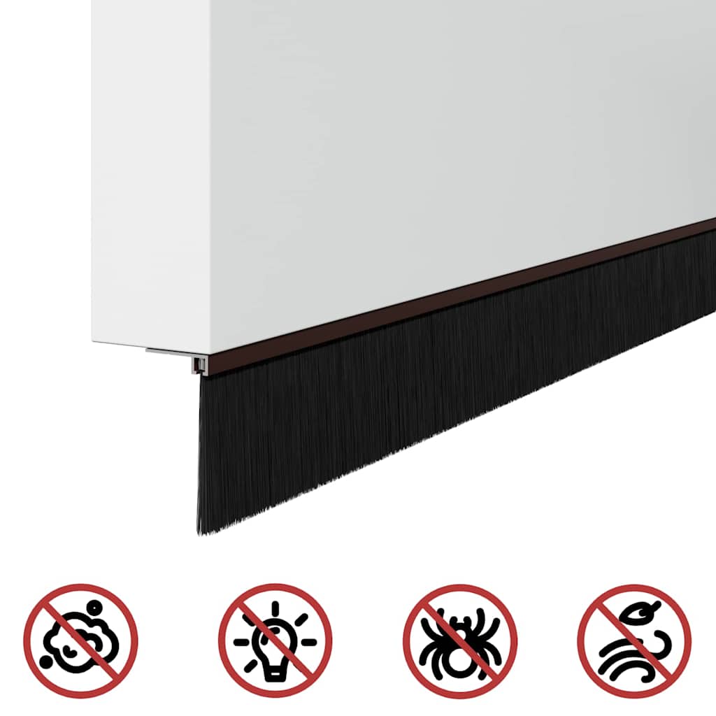 Αυτοκόλλητες σφραγίδες πόρτας 2 pcs Καφέ 100 cm