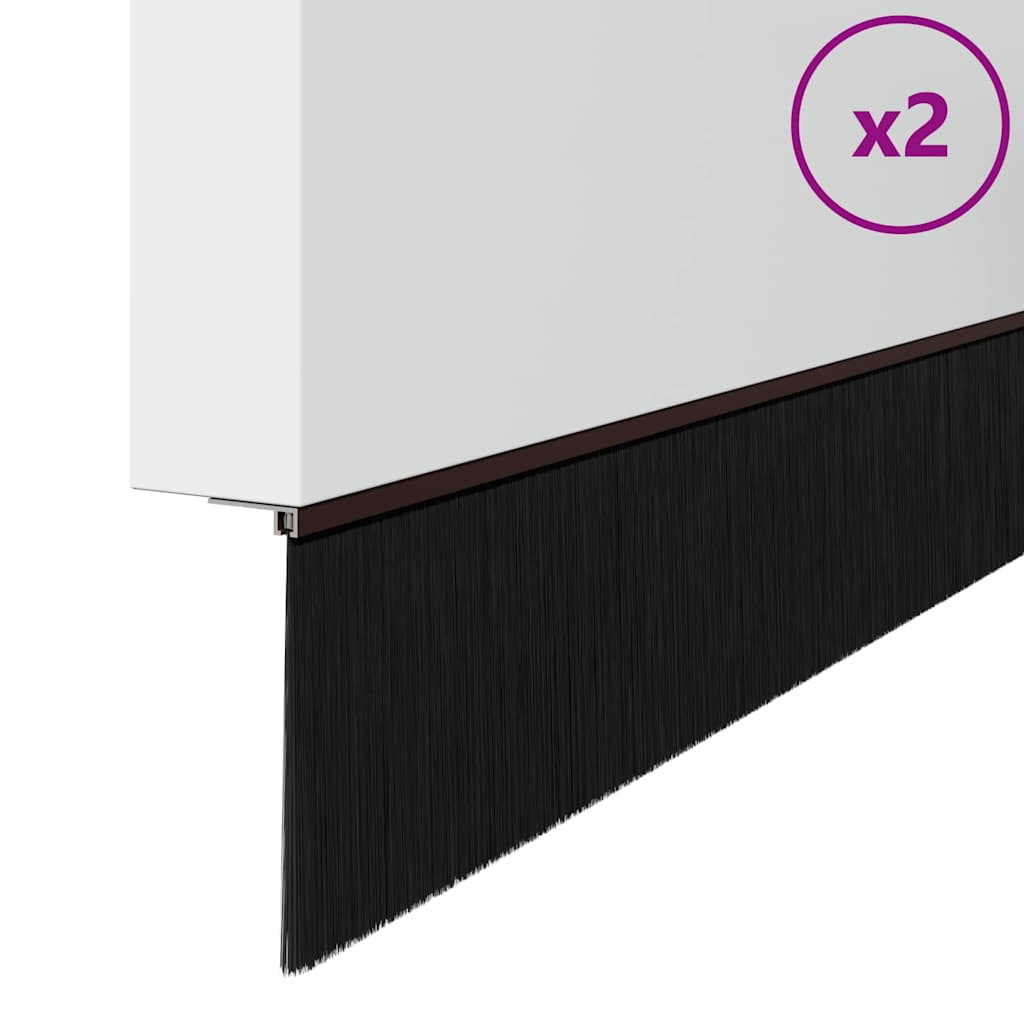 Αυτοκόλλητες σφραγίδες πόρτας 2 pcs Καφέ 100 cm