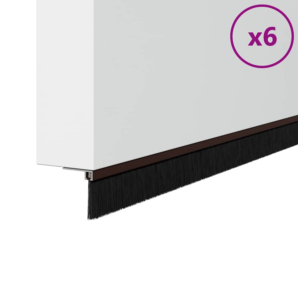 Αυτοκόλλητες σφραγίδες πόρτας 6 pcs Καφέ 100 cm