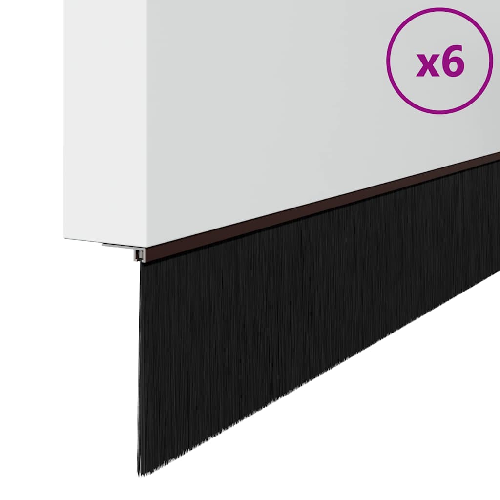 Αυτοκόλλητες σφραγίδες πόρτας 6 pcs Καφέ 100 cm