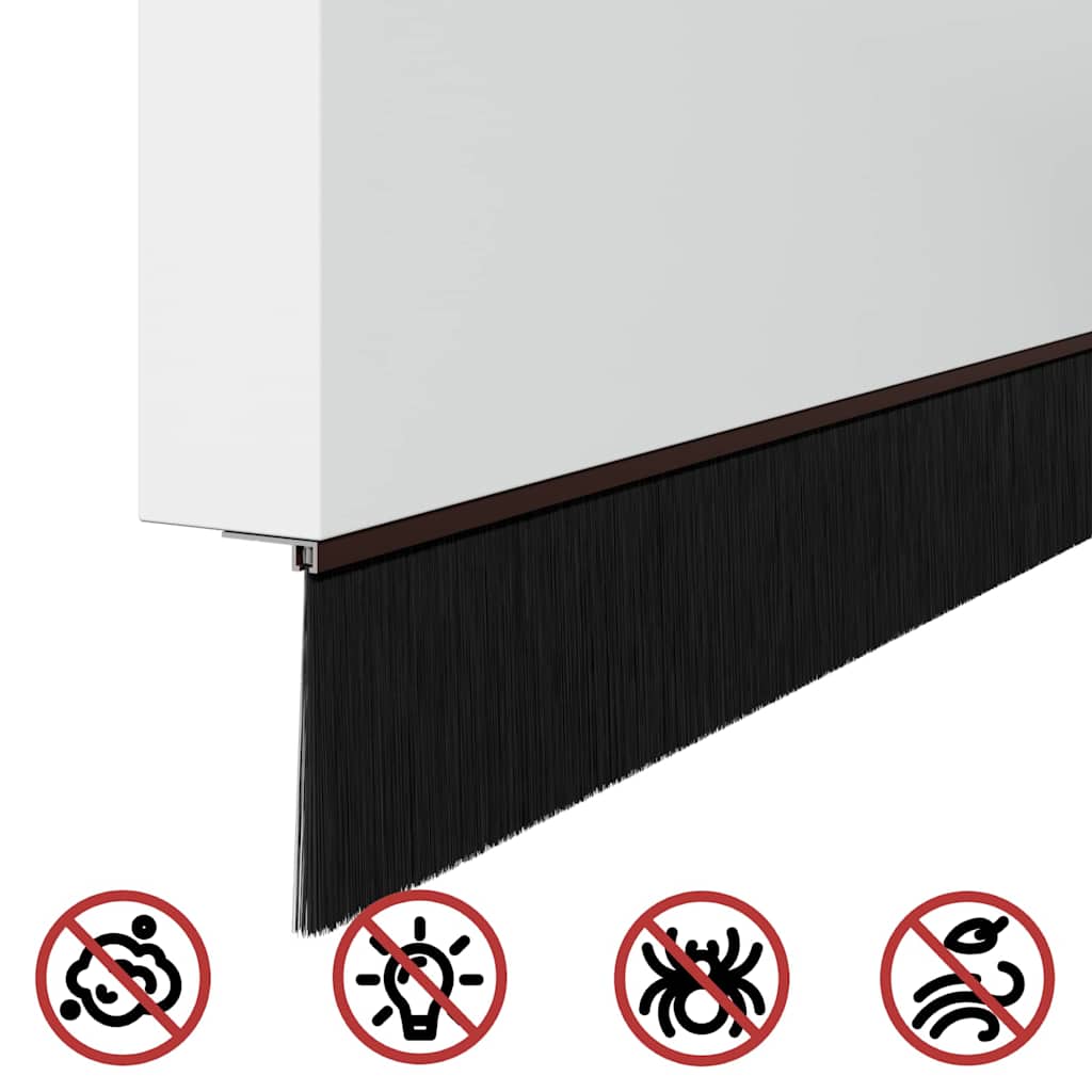 Αυτοκόλλητες σφραγίδες πόρτας 12 pcs Καφέ 100 cm