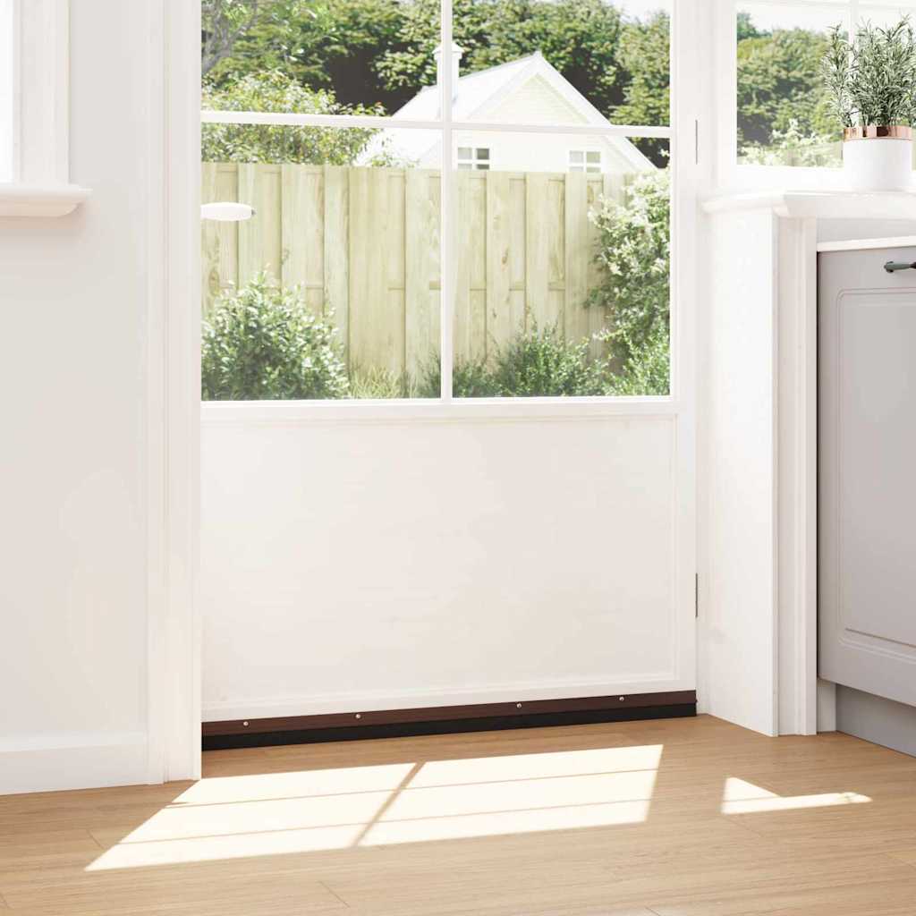 Σφραγίδες πόρτας με βούρτσες που προσαρτώνται 6 pcs Καφέ 100 cm