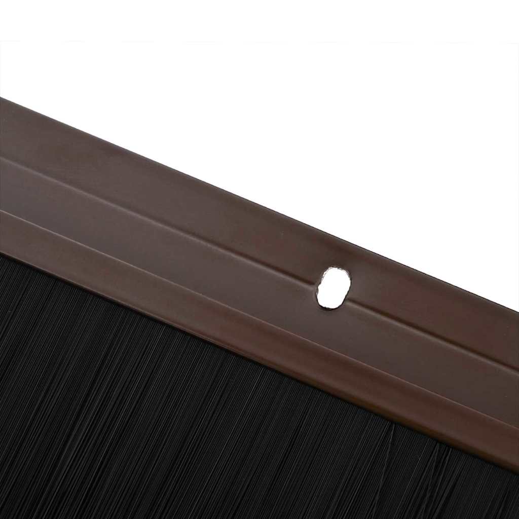 Σφραγίδες πόρτας με βούρτσες που προσαρτώνται 6 pcs Καφέ 100 cm