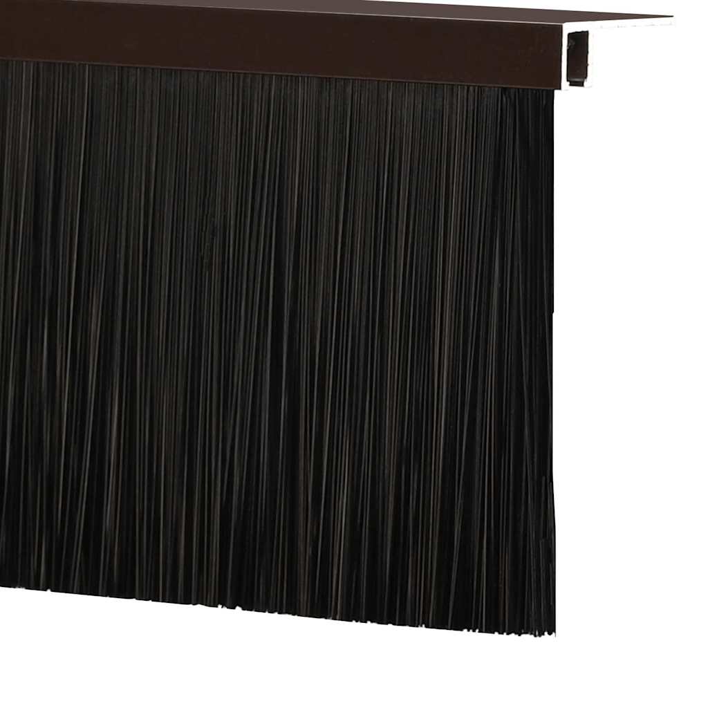 Σφραγίδες πόρτας με βούρτσες που προσαρτώνται 2 pcs Καφέ 100 cm