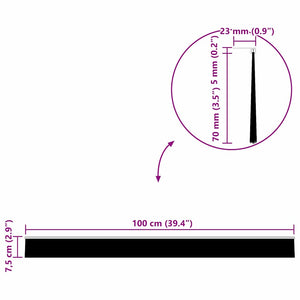Σφραγίδες πόρτας με βούρτσες που προσαρτώνται 2 τμχ. 100 cm
