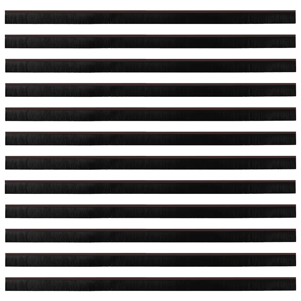 Σφραγίδες πόρτας με βούρτσες που προσαρτώνται 12 pcs Καφέ