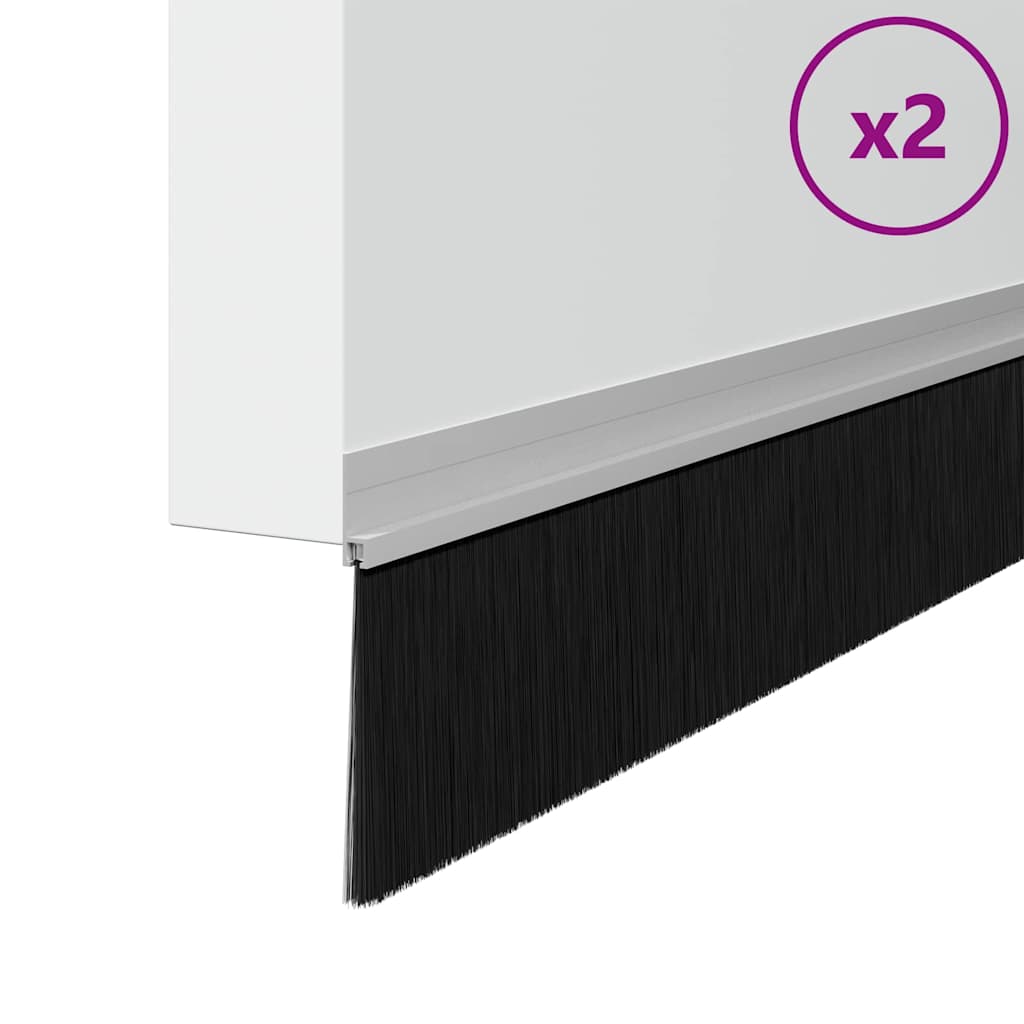 Αυτοκόλλητες σφραγίδες πόρτας 2 pcs Ασημί 100 cm