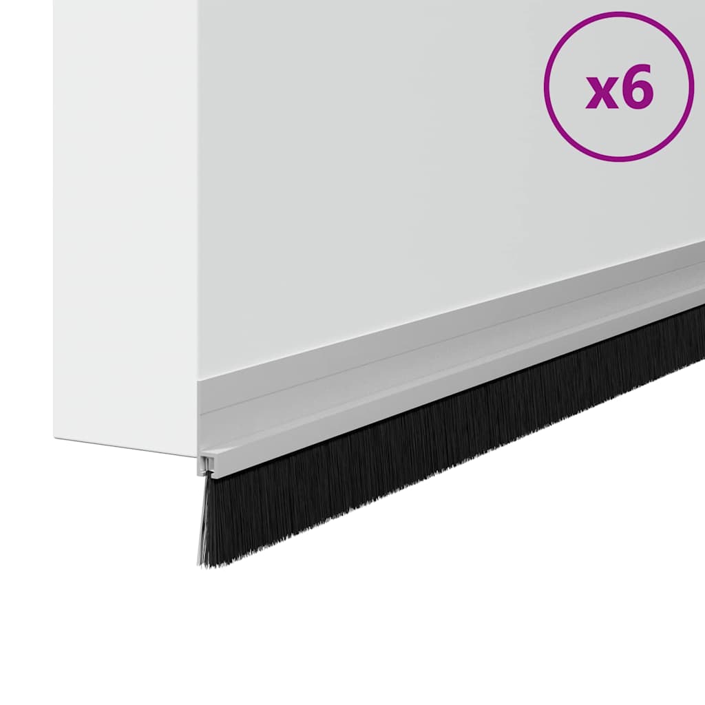 Αυτοκόλλητες σφραγίδες πόρτας 6 pcs Ασημί 100 cm