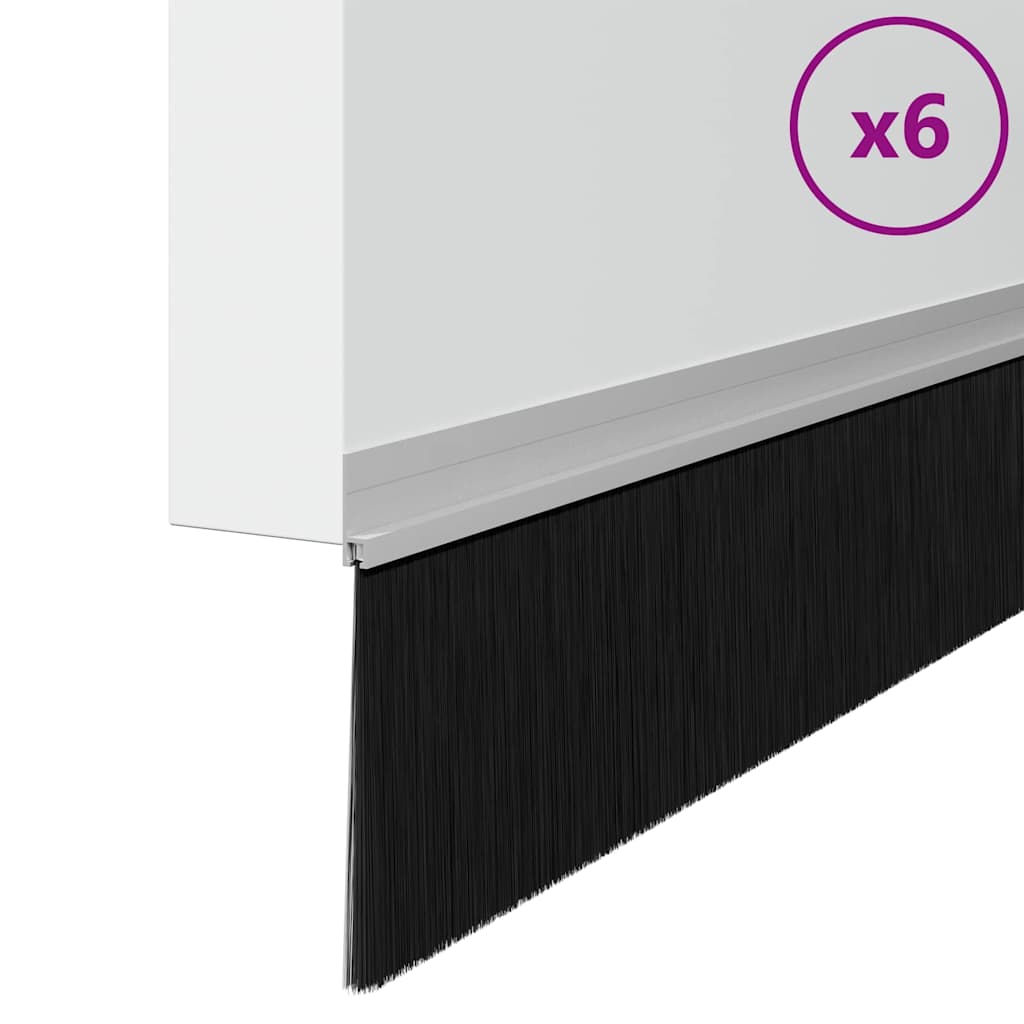 Αυτοκόλλητες σφραγίδες πόρτας 6 pcs Ασημί 100 cm