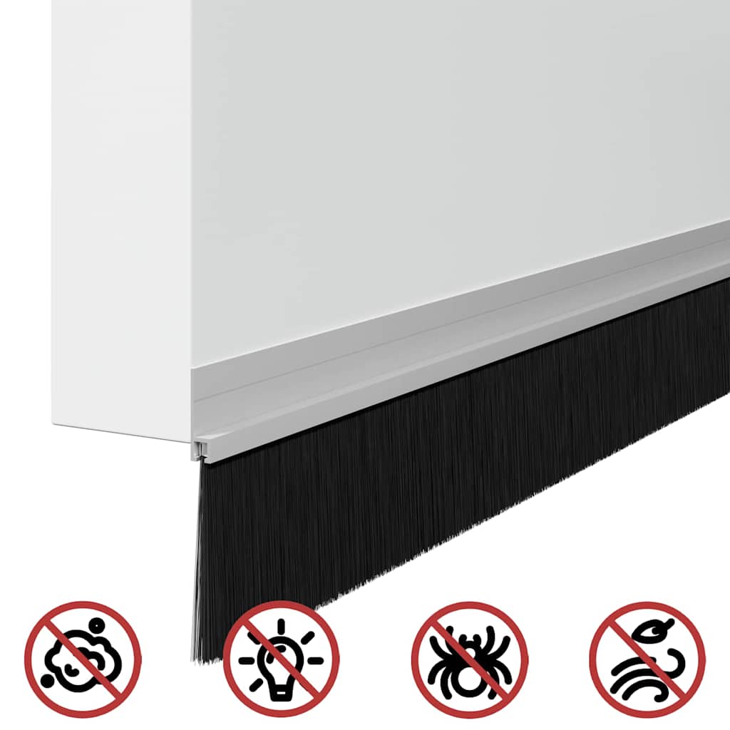 Αυτοκόλλητες σφραγίδες πόρτας 12 pcs Ασημί 100 cm