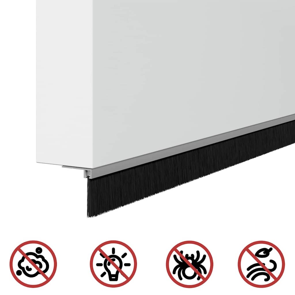 Αυτοκόλλητες σφραγίδες πόρτας 2 pcs Ασημί 100 cm