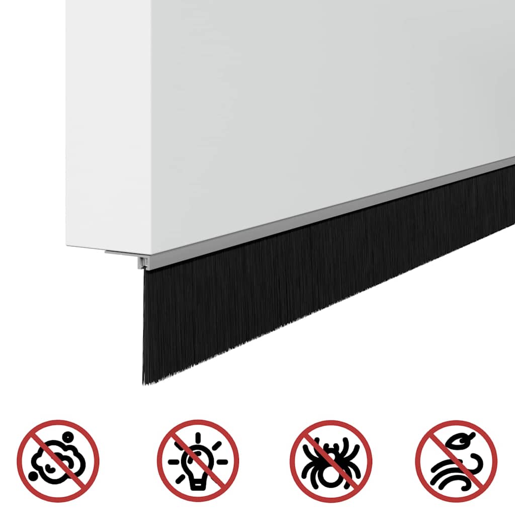 Αυτοκόλλητες σφραγίδες πόρτας 2 pcs Ασημί 100 cm