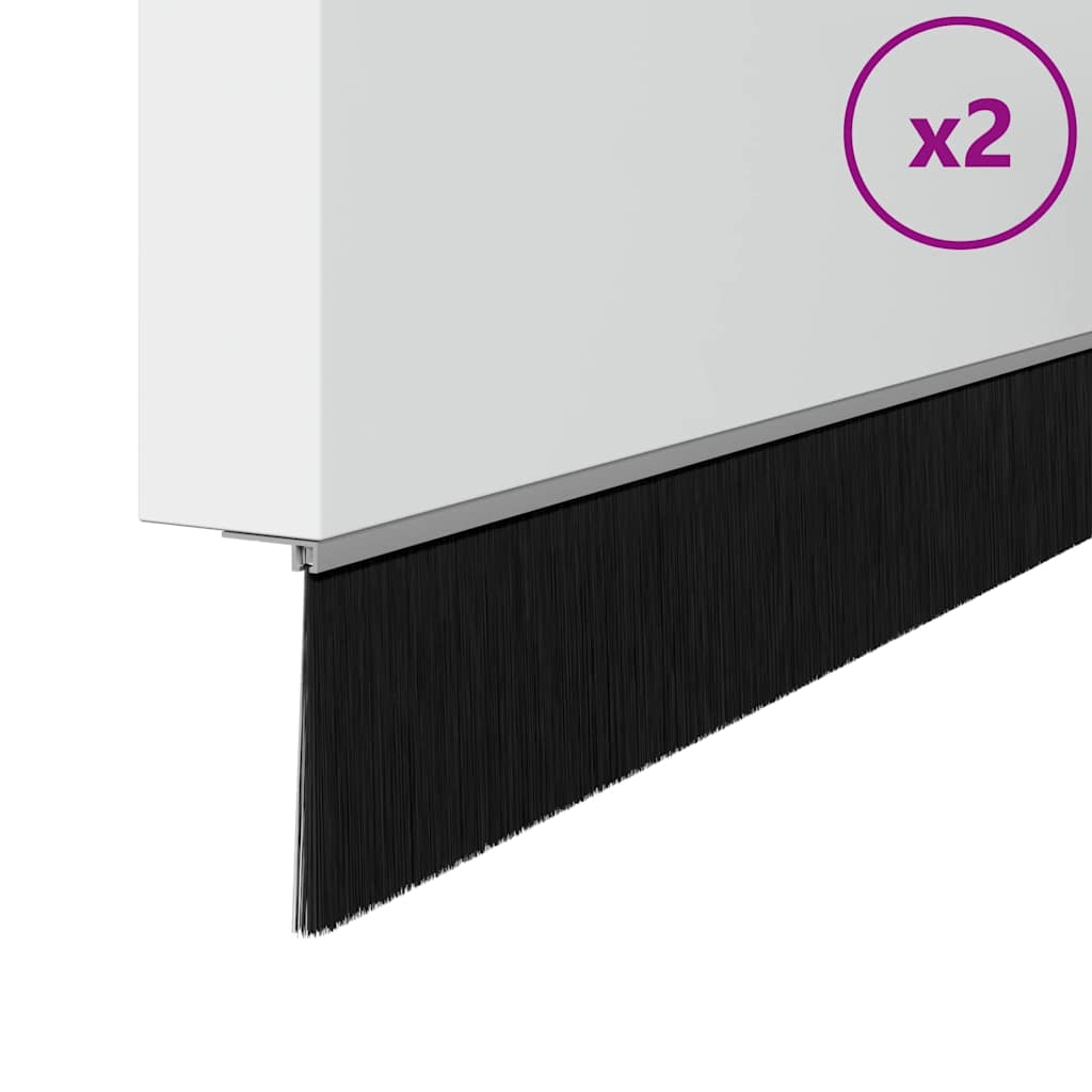 Αυτοκόλλητες σφραγίδες πόρτας 2 pcs Ασημί 100 cm